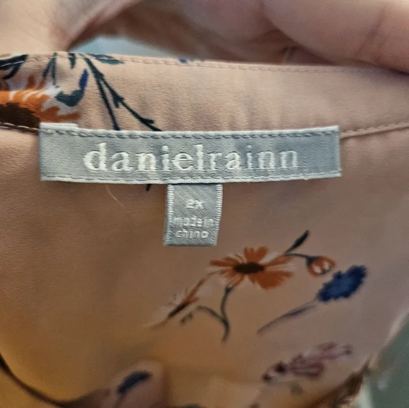 Daniel Rainn Women's Size 2x Floral Pink Sleeveless Top Shirt - Picture 13 of 14